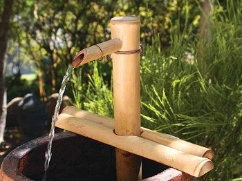 Bamboo Accents Water Fountain With Pump