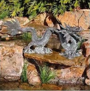 Brass Baron Creeping Dragon Fountain