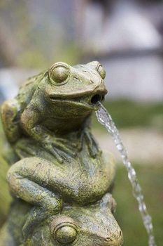 Melrose Green Nickel Inspired Five Frogs Sitting and Spitting Water Fountain review