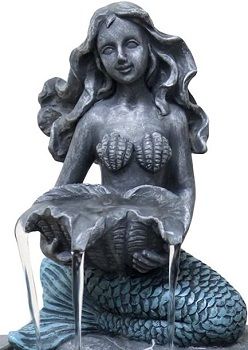 Nature's Mark Mermaid Table-top Fountain with Adapter