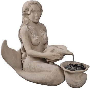 Nautical Tropical Imports Roman Stone Mermaid Fountain