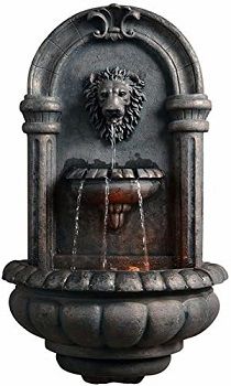Peaktop Outdoor Royal Lion Head Wallfall Fountain