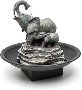 Relaxus Decor Desk Elephant Water Fountain