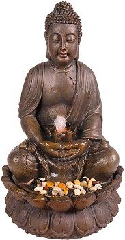 Alpine Corporation Meditating Buddha Fountain