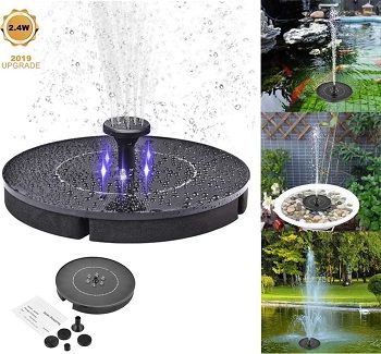 Cheerfullus LED Solar Fountain With Lights