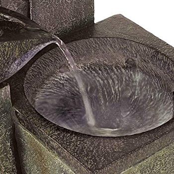 John Timberland Fountains Tiered Outdoor Fountain With Light LED review