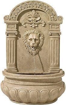 John Timberland Lion Face Wall Water Fountain