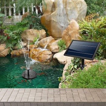 Lewisia Solar Pond Fountain Pump with Battery Backup review