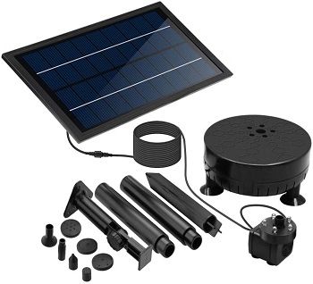 Lewisia Solar Pond Fountain Pump with Battery Backup