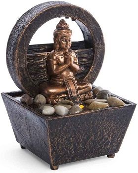 Newport Coast Collection Tranquil Buddha LED Fountain