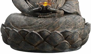Peaktop Indoor Buddha Water Fountain Zen Statue With LED Light review