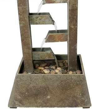 Sunnydaze Stacked Slate Outdoor Water Fountain review
