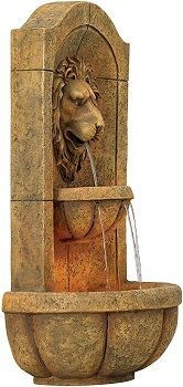 John Timberland Lion Head Roman Garden Wall Water Fountain review